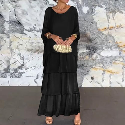 Prayer Clothes for Muslim Women One-Piece Long Sleeve Islamic Prayer Dress O Neck Slim Fit Maxi Dress Dress - color: Black, size: Medium