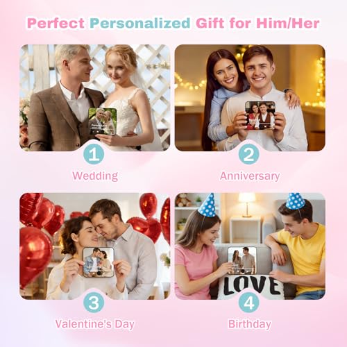 Custom Music Fridge Magnet-Music Refrigerator Magnets Personalized with Photo Song Player Spotify Music Personalized Mothers Day Birthday Gifts for Mom Him Her Women Men - color: Custom-valentines