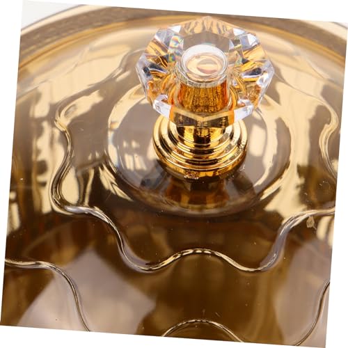 Ciieeo 2pcs Middle Eastern Eid Candy Serving Tray Elegant Snack Storage for Dried Fruits Treats for Ramadan Celebrations and Home Decor Gold Finish