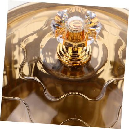 Ciieeo 2pcs Middle Eastern Eid Candy Serving Tray Elegant Snack Storage for Dried Fruits Treats for Ramadan Celebrations and Home Decor Gold Finish