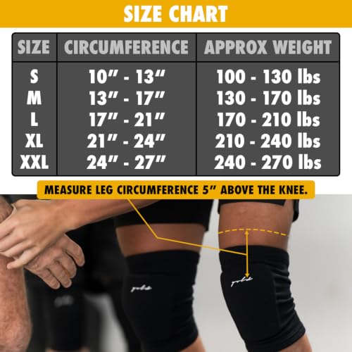 Gold BJJ Knee Pads for Jiu Jitsu, Wrestling, and MMA - Set of 2 (Medium) - size: Medium