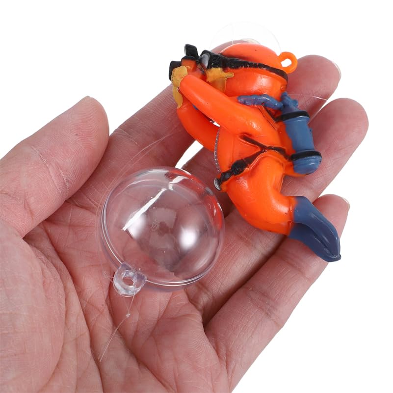 Happyyami Floating Diver Figurines for Aquarium Decor with Movable Joints Stable Buoyancy Mini Scuba Diver Toy Fish Tank Accessories for Home Aquarium