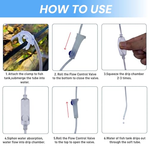 Drip Acclimation Kit for Saltwater and Freshwater Aquariums,Fish Tanks,Adjustable Slow Drip System for Shrimp,Marine Fish,Coral,Plants - size: 1 SET