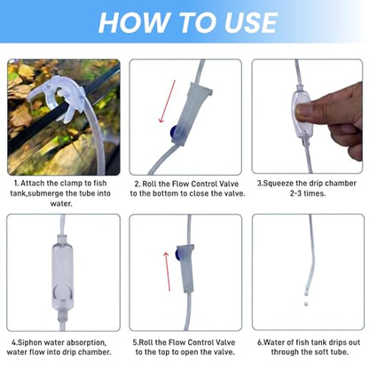 Drip Acclimation Kit for Saltwater and Freshwater Aquariums,Fish Tanks,Adjustable Slow Drip System for Shrimp,Marine Fish,Coral,Plants - size: 1 SET