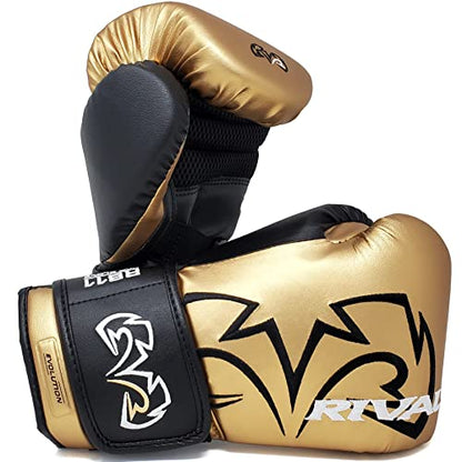 RIVAL Boxing RB11 Evolution Heavy Bag Gloves, with a High-Density, Power-Transmitting Foam and Microfiber Outer - color: Gold, size: X-Large