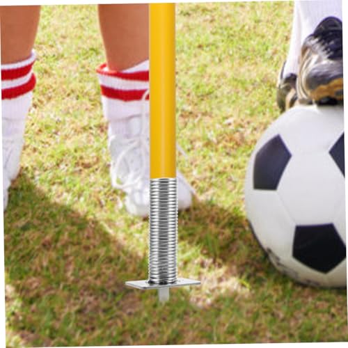 Toddmomy Ccer Agility Training Poles Set 2 Pack Spring Ground Nail Flagpole Holders Training Drills Mount for Soccer Field