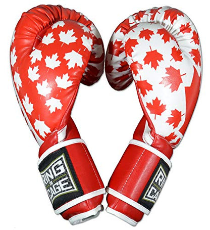 Gym Training Stand-Up Boxing Gloves - color: Canada, size: Regular weighs 12oz