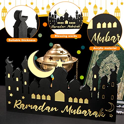 Kathfly Ramadan Mubarak Islamic Table Centerpiece Home Decor Eid Ramadan Mubarak Decor Islamic Home Art Muslim Gift