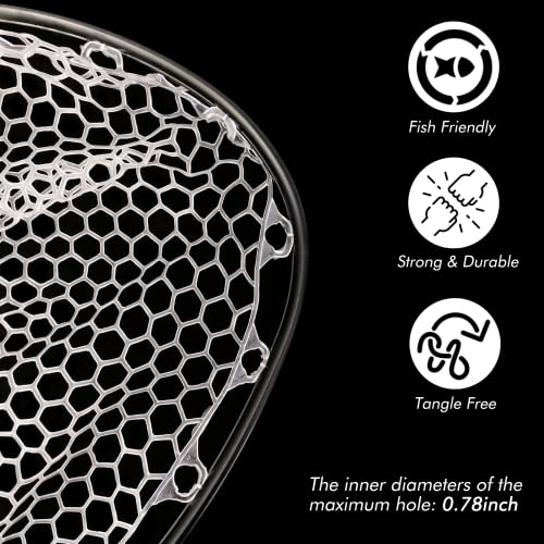 Floating Carbon Fiber Fly Fishing Net, 26" Standard / 37" Long - color: 26" Wading Net (Standard) - Black Carbon