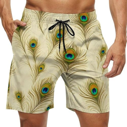 Mens Trunks Breathable Quick Dry Mesh Lining Summer Holiday Beach Board Shorts - color: Style, size: Medium