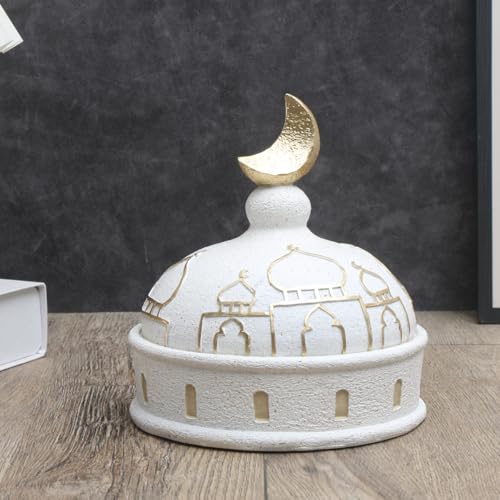 Islamic Cultural Decor Collection - Handcrafted Resin Mosque Models & Tower Ornaments for Home/Office Display Ramadan Decoration (Storage Basin) - style: Storage basin