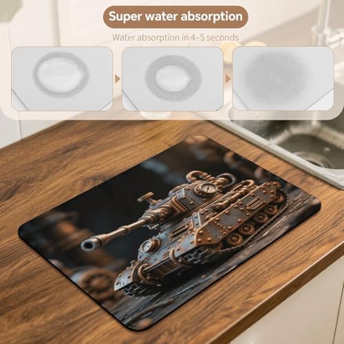 Steam Tank Model Desk Mat Washable Table Protector Waterproof Table Cover Protector Desk Placemats Heat Resistant Non-Slip Desks Cover for Desktop, Coffee Dining Tables 40x30cm - size: 40x30cm