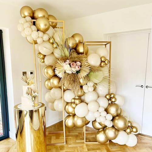 Voircoloria 90pcs Metallic Gold Balloons Garland Arch Kit, 18 12 10 5 Inch - color: 05 Metallic Gold, size: 5/10/12/18 inch - 90pcs
