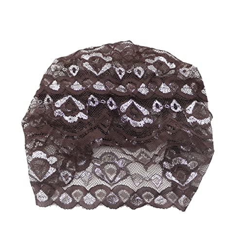 Vpang 5 Pack Womens Muslim Inner Hijab Caps Shiny Lace Head Cover Stretch Beanie Turban Hat Chemo Cap Headwrap Cover - color: Set 3