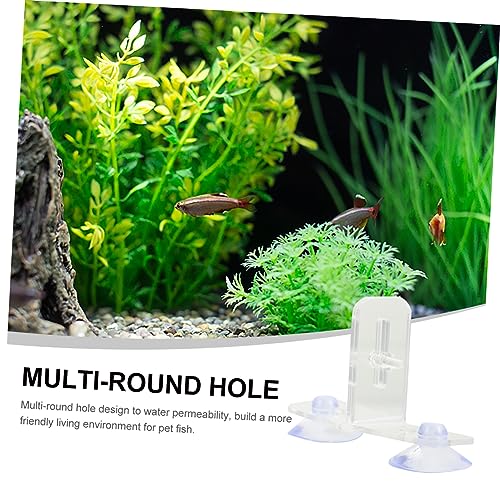 LIOOBO 4 Sets Aquarium Fish Tank Divider Clips Transparent Breeding Isolation Board Durable Suckers for Fish Separation Bottom Filtering for Tanks