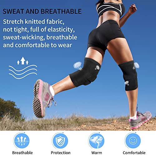 Knee Pads for Adult/Youth,Thicken Anti-Collision Sports Protection Knee Pad | Non-Slip Sports Protection Knee Pad,Elastic & Breathable Knee Brace Ideal for Dancing Football Running Basketball Cycling - size: Adult Large