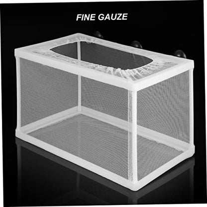Mikikit 2pcs Fish Net Hatchery Incubator with Suction Cups for Aquarium Use Durable Breeding Net for Fish Tanks for Aquatic Environments