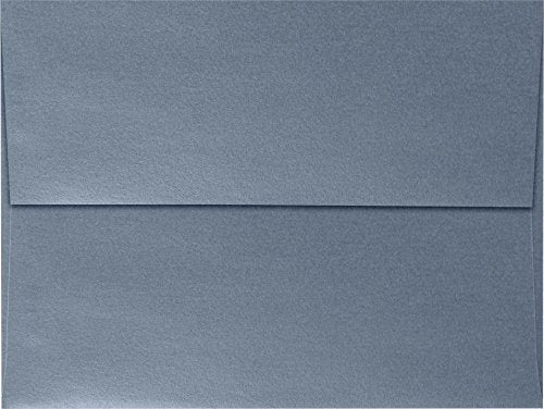 LUXPaper A7 Invitation Envelopes | Peel & Press | 5 1/4" x 7 1/4" | Anthracite Metallic | 80lb. Text | 250 Qty - color: Anthracite Metallic, size: 250 Qty.