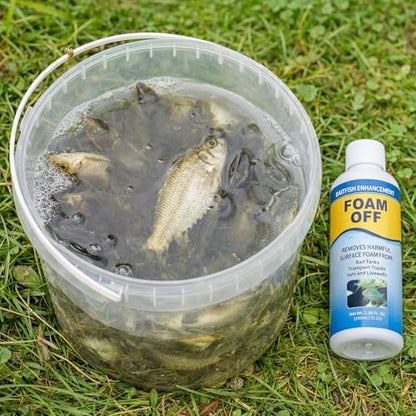 2pcs Fish Tank Foam Remover Water Defoamer for Fish Alive Longer Healthier for Minnow Buckets Livewells Bait Tanks Aquariums Saltwater Reservoir Fishing, 100ml Per