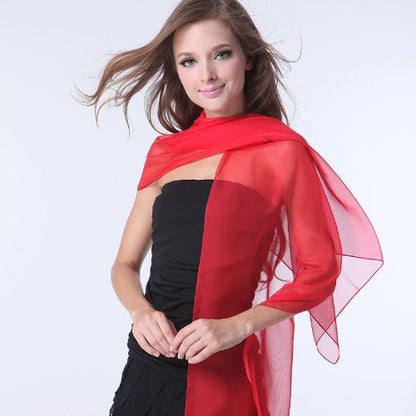 Tapp Collections™ Fashionable Soft Chiffon Scarf - color: Solid / Camel