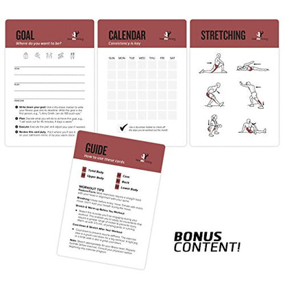 NewMe Fitness Kettlebell Workout Cards, Instructional Fitness Deck for Women & Men, Beginner Fitness Guide to Training Exercises at Home or Gym - style: Kettlebell