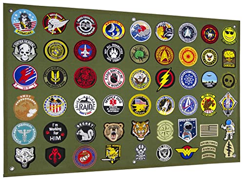 Tactical Patch Display Panel Holder Board for Military Army Combat Morale Uniform Hook and Loop Emblems, 24 Inches x 36 Inches (Medium), No Patches Included - color: Green, Medium