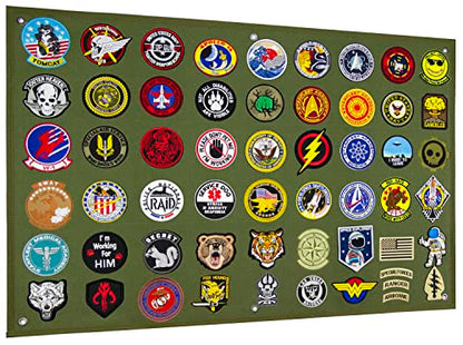 Tactical Patch Display Panel Holder Board for Military Army Combat Morale Uniform Hook and Loop Emblems, 24 Inches x 36 Inches (Medium), No Patches Included - color: Green, Medium