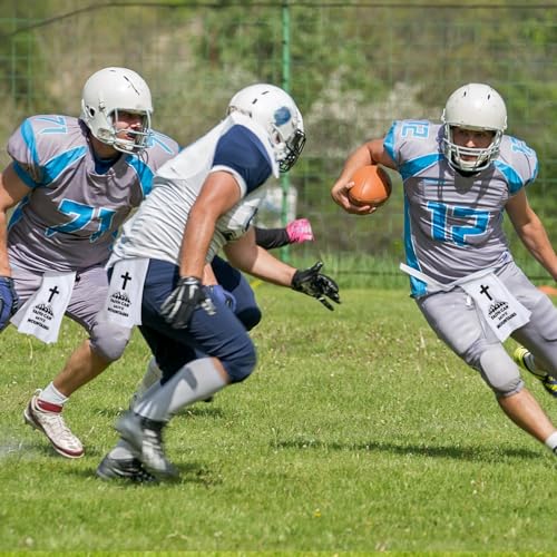 Simgoing Football Towel Christian Cross Cotton Quarterback Football Field Towel with Hook and Loop Closure White Gym Hand for Men Adults Youth