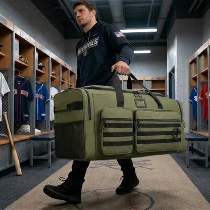 135L Large Duffle Bag, Heavy Duty Duffle Bag for Travel, Extra Large Sports Gym Equipment Bag for Soccer Baseball Basketball Hockey Football, Green - color: Green