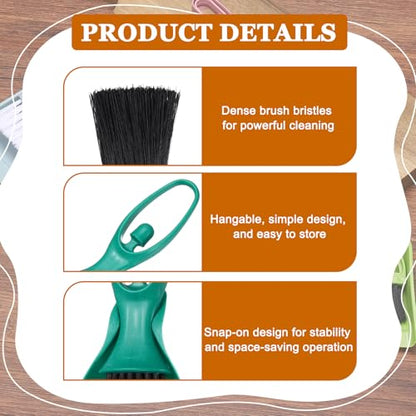 uxcell Mini Dustpan and Brush Set, Small Broom and Dustpan Set for Office Tabletops Sofas Keyboards Home Cleaning Tool, Blue Green - color: Blue Green
