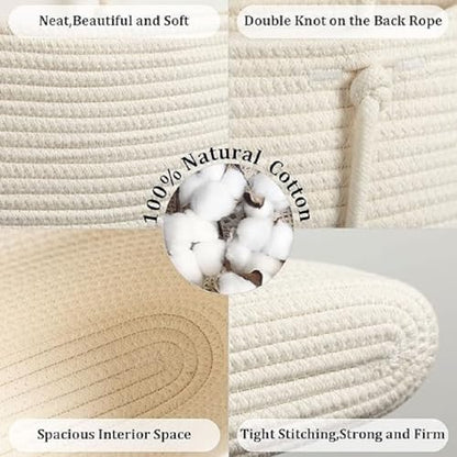 3-Tier Woven Cotton Rope Hanging Basket, Over the Door Organizer, Adjustable Detachable Wall Basket with Metal & Adhesive Hooks, No Drilling for Playroom, Toddler Nursery & Little Girls Room - style: BigFlower