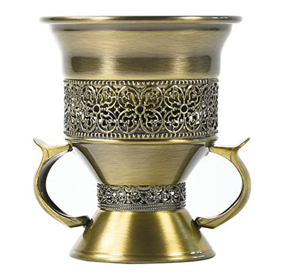 Frankincense Resin Incense Burner, Incense Censer, Bakhoor Burner, Charcoal Incense Burner, Incense Burner with Handle Tongs for Yoga, Spa Aromatherapy - color: Bronze
