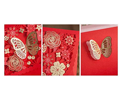 8 PCS Chinese Red Envelopes/Money Pocket/Party Accessory Organizer Envolop for Bussiness Occassion/Invited Card/Wedding/Birthday/New Year Party (8pcs-style 2) - color: 8pcs-style 2