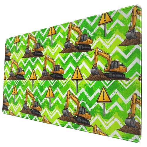 Waterproof Extended Mouse Pad Excavator Cute Construction, Keyboard Mouse Mat Anti Slip Base Desktop - color: Pattern (151), size: 29.5L x 15.8W inches