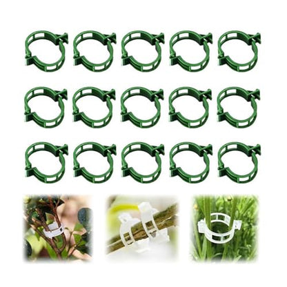 Secured Plastic Plant Clip, 2025 Upgrade Plant Support Clips Reusable Garden Clips, Garden Clips for Climbing Plants, Plastic Trellis Clips Tomato Grape Vine Vegetables Plant Fixing Clips (50, Green) - color: Green