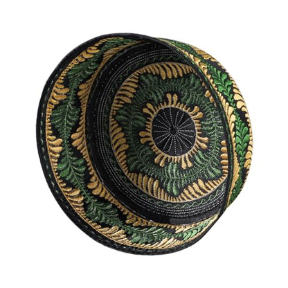 Kids Boys Muslim Prayer Kufi Hat Islamic Prayer Cap Embroidered Prayer Headwear Cap Praying Skull Cap Topi Ramadan Eid Hat - color: Black-medium