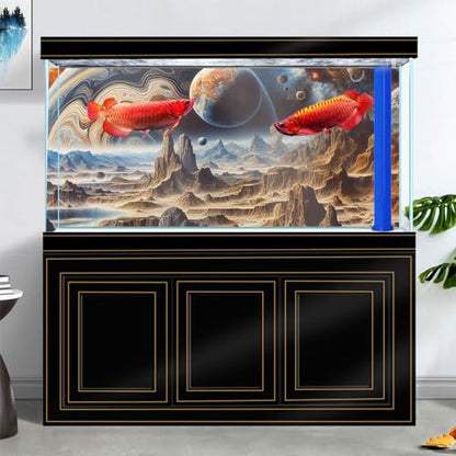 30X12IN Cosmic Spaceterrarium Background, Cool Parallel Space Themed Aquarium Reptile Habitat Background, Aquarium Background with 10EVA Double-Sided Tape - color: space02, size: 30X12in/75X30cm
