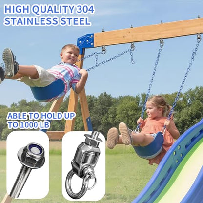 4-Pack Heavy Duty Swing Hangers with Bearings- 304 Stainless Steel Swing Set Brackets, 1500LB Capacity for Porch Swings, Hanging Chairs, Punching Bags, Gym Equipment - style: 4 Pack