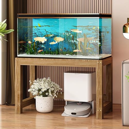 Indoor Storage Rack, With Non-slip Foot Pads, Solid Wood Fish Tank Stand, Customizable Size, Suitable For Home, Office And Hotel Use(70x40cm/27.6x15.7in) - size: 70x40cm/27.6x15.7in