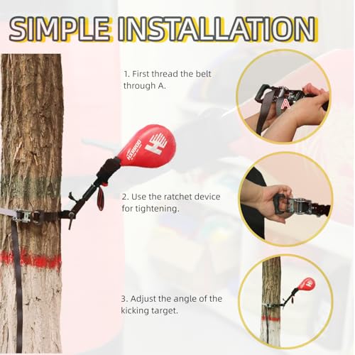 Taekwondo Kick Target Pad,Hand Free Striking Pad with Mounting Bracket, Martial Arts Training Equipment