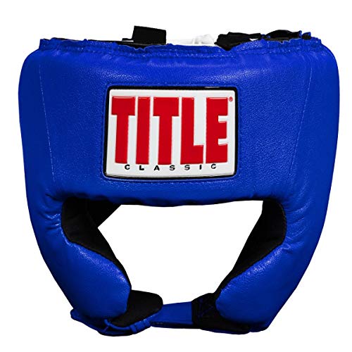 TITLE Boxing Classic USA Competition Headgear - Protective Gear for Sparring and Martial Arts, USA Boxing Approved - color: Blue, size: Medium