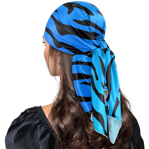 Head Scarf for Women,35" Large Square Hair Scarves Bandana Fashion Neck Scarf - color: Color 1