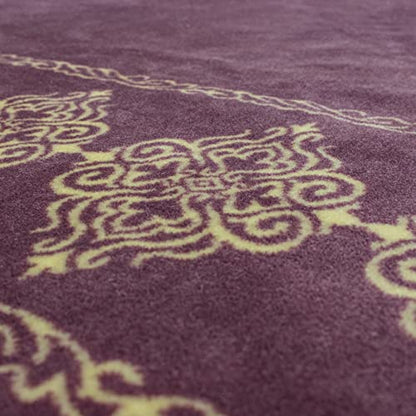 Modefa Turkish Islamic Prayer Rug - Large & Wide Soft Velvet Janamaz - Comfortable Muslim Praying Mat for Men & Women - Ramadan or Eid Gift - with Prayer Beads Tesbih - Grand Plush (Lilac) - color: Lilac
