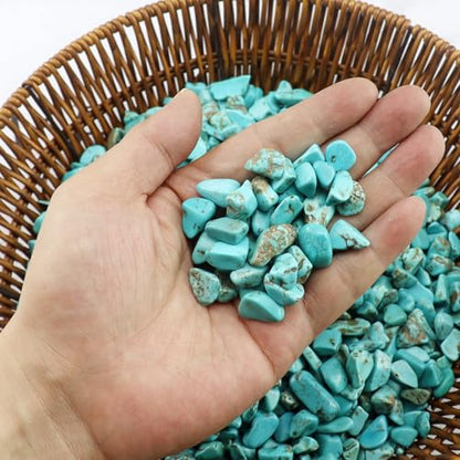 0.96LB Crushed Quartz Aquarium Gravel Vase Filler Succulent Rocks Home Decor Fish Tank Stones Pebbles Polished Bulk Irregular Shaped - Artificial Turquoise - color: Artificial Turquoise