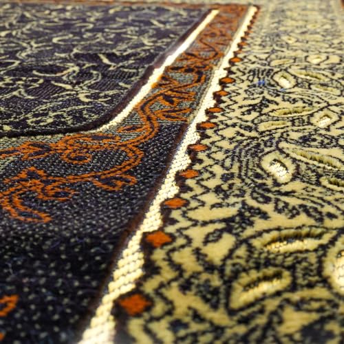 Muslim Prayer Rug, Soft Plush Thin Islamic Prayer Mat, Janamaz, Sajada, Praying Carpet, Islamic Gift, Foldable Portable Turkish Prayer Mat for Men&Women, Lightweight Travel Prayer Rug, 26"x43" - color: Jeddah / Browncacao