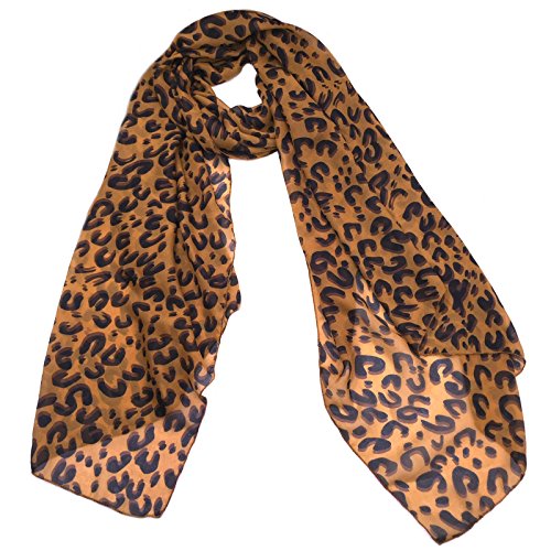 Tapp Collections™ Fashionable Soft Chiffon Scarf - color: Leopard / Black / Brown