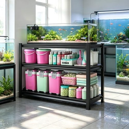 Fish Tank Stand for 20-30 Gallon Aquarium, Heavy Duty Metal Fish Stand with Adjustable Storage Shelf, 4 Tier Aquarium Stand Rack, 2400LBS Capacity Reptile Turtle Tank Stand,13.8"Wx 11.8"Dx 44.1"H - size: 4-Tier,13.8"Wx 11.8"Dx 44.1"H