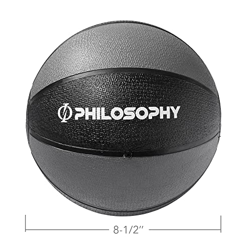 Philosophy Gym Medicine Ball - Weighted Fitness Non-Slip Ball - style: 8 LB