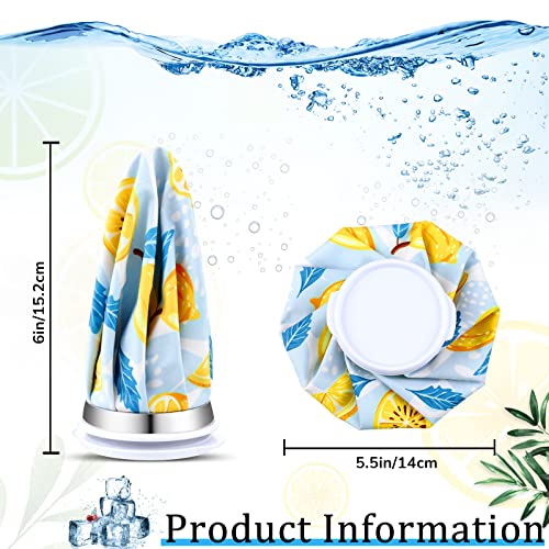 Honoson 4 Pack Reusable Ice Pack and Hot Water Bag for Adults for Hot & Cold No-Leak Elastic Breathable Ice Bag(Cartoon Fruit Style) - style: Cartoon Fruit Style