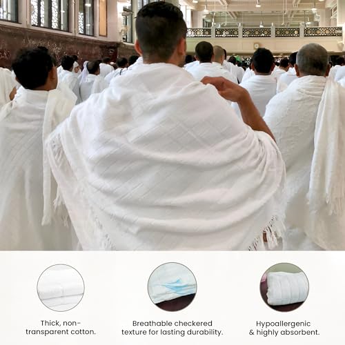 Premium Microfiber Ihram and Ihram Belt with Accessories for Hajj and Umrah Essentials - color: Ihram Accessories